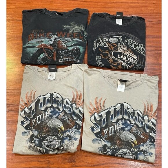 HARLEY DAVIDSON MENS LOT OF 4 SHIRTS SIZES 2XL - Picture 1 of 7